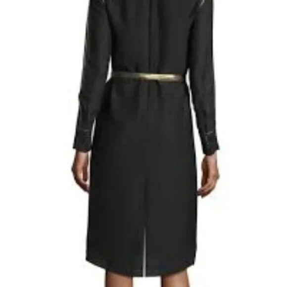 Elizabeth and James Annabelle Long-Sleeve Belted Dress Bronze Black 2 - Picture 2 of 14
